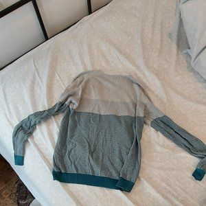 Green, White and Gray Men's Sweater